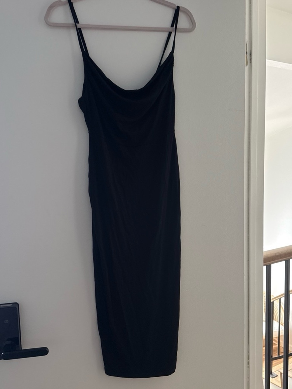 ASOS Black Cowl Neck Slip Mini Dress